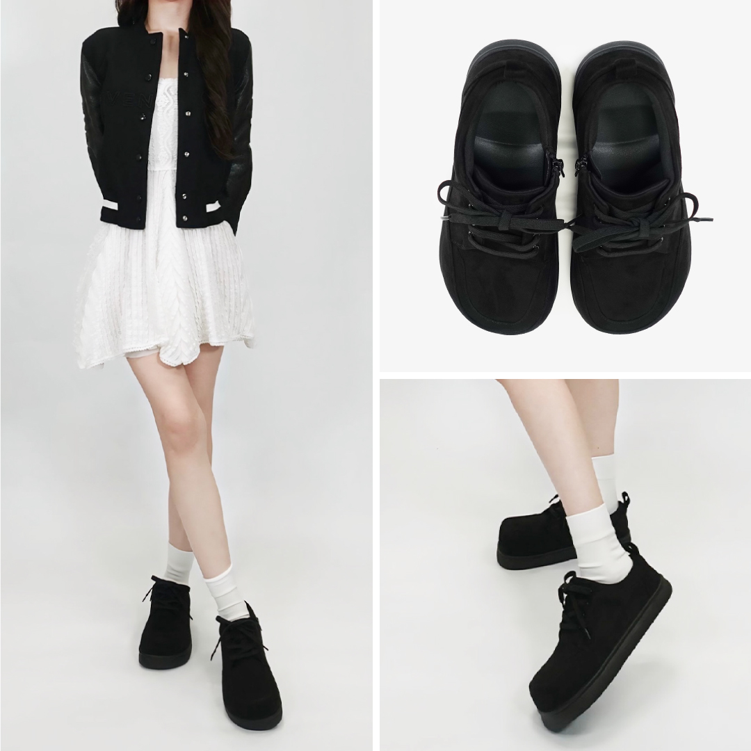 レースアップスニーカー